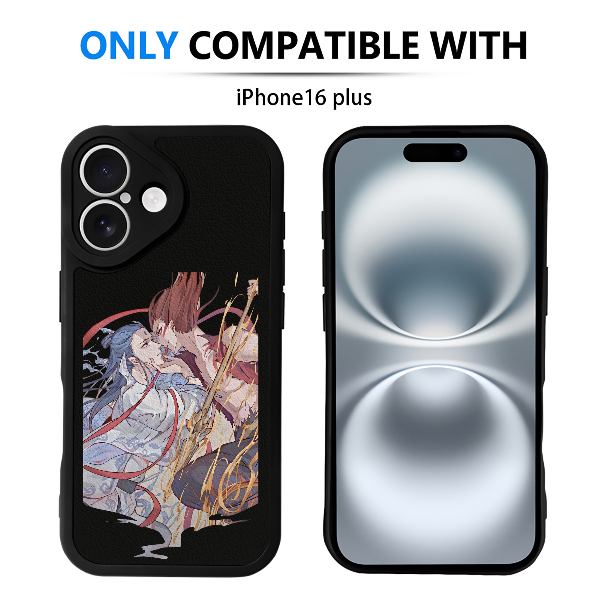（画像用） Ne Zha 2 ナタ 魔童の大暴れ 【iPhone 16シリーズ対応】シリコンスマホケース（レザー調） 材質：シリコン